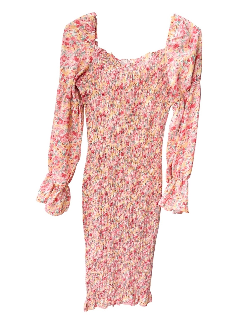 SNDYS Floral Smocked Midi Dress - Picture 2 of 5